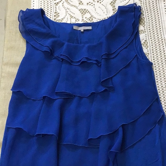 Violet & Claire beautiful blue layered ruffle top - Picture 8 of 11